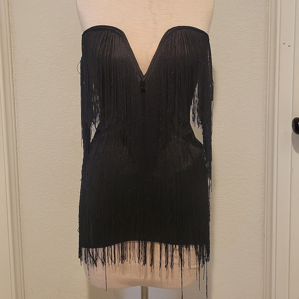 Boutique Fringe Mini Dress
